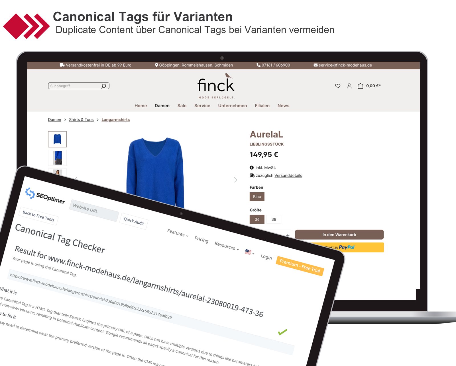 OpKostenloses Plugin: Canonical Tags für Varianten in Shopware 6