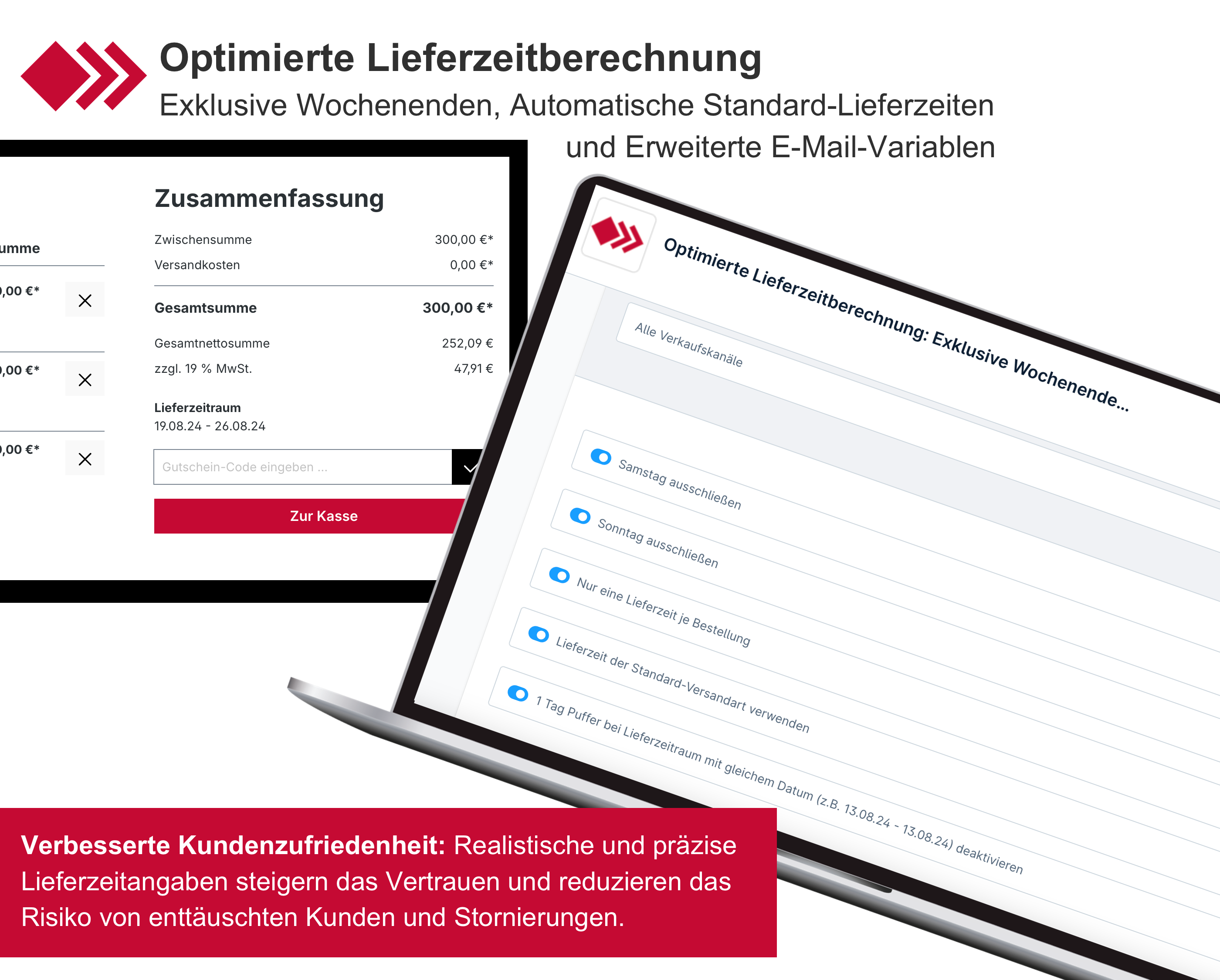 Optimierte Lieferzeitberechnung ohne Wochenende für Showpare 6