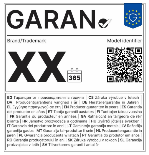 Garantie-Label der EU ab 2026