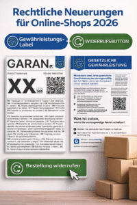 2026 kommt die Pflicht zum Widerrufsbutton und Anzeige von Gewährleistungs- und Garantie-Labeln für Shopware